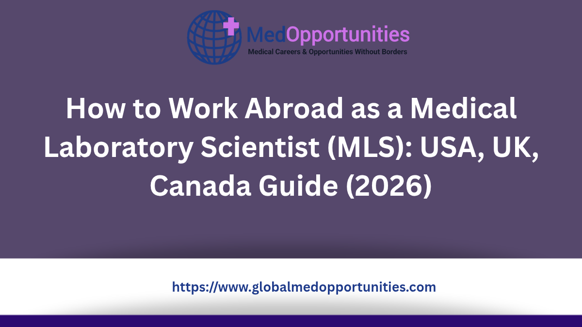 How to Work Abroad as a Medical Laboratory Scientist (MLS): USA, UK, Canada Guide (2026)